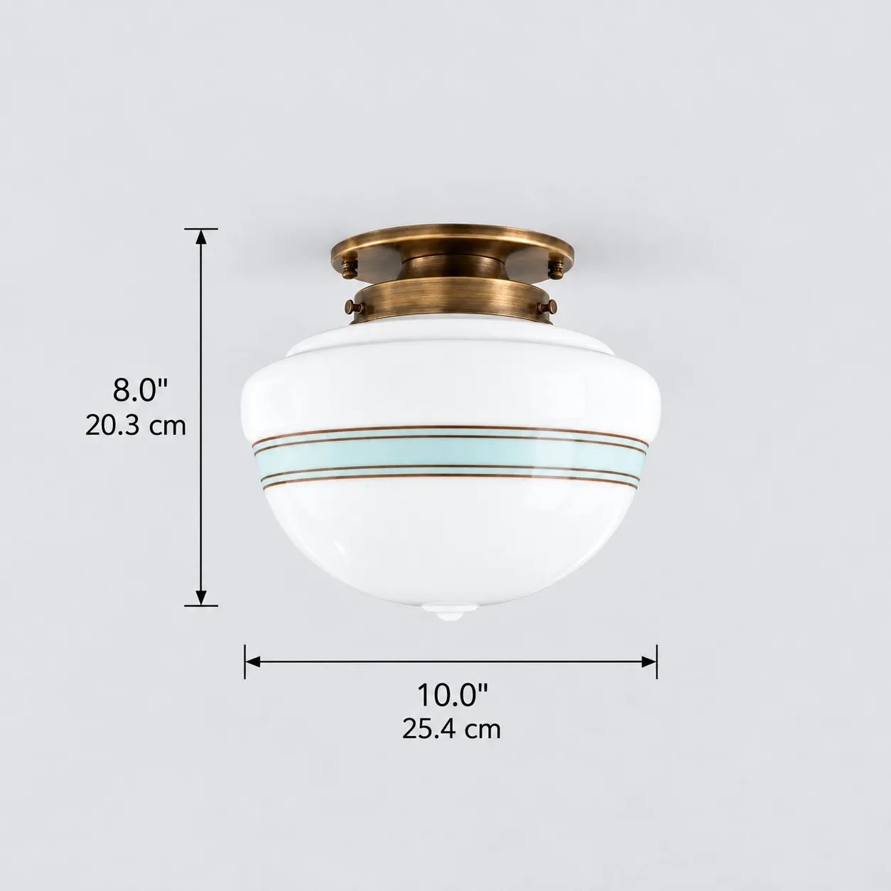 Hensley dimension diagram: 10 inches wide and 8 inches high