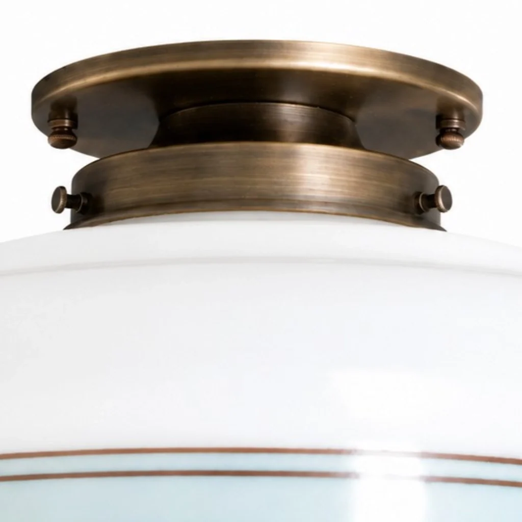 Close-up of the layered ceiling mount