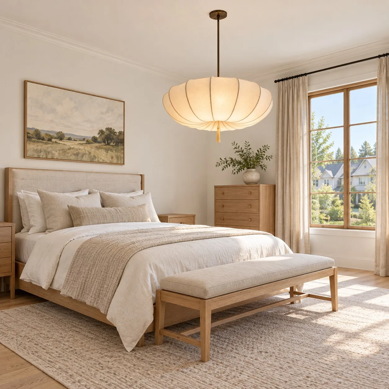 Millais pendant in a bedroom