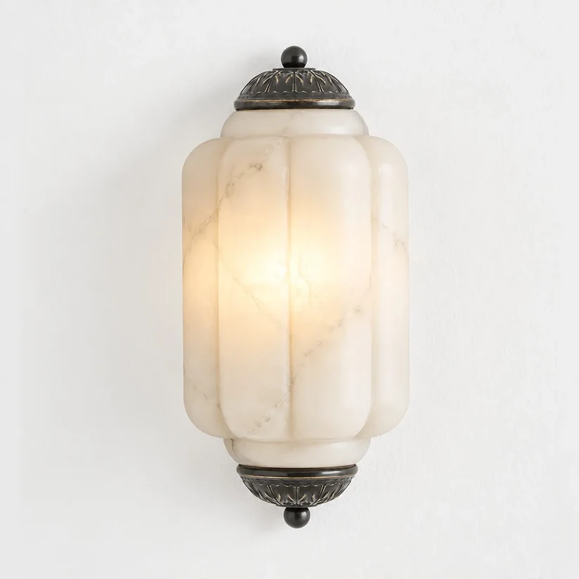Eloise wall sconce with Black finished decorative metalwork