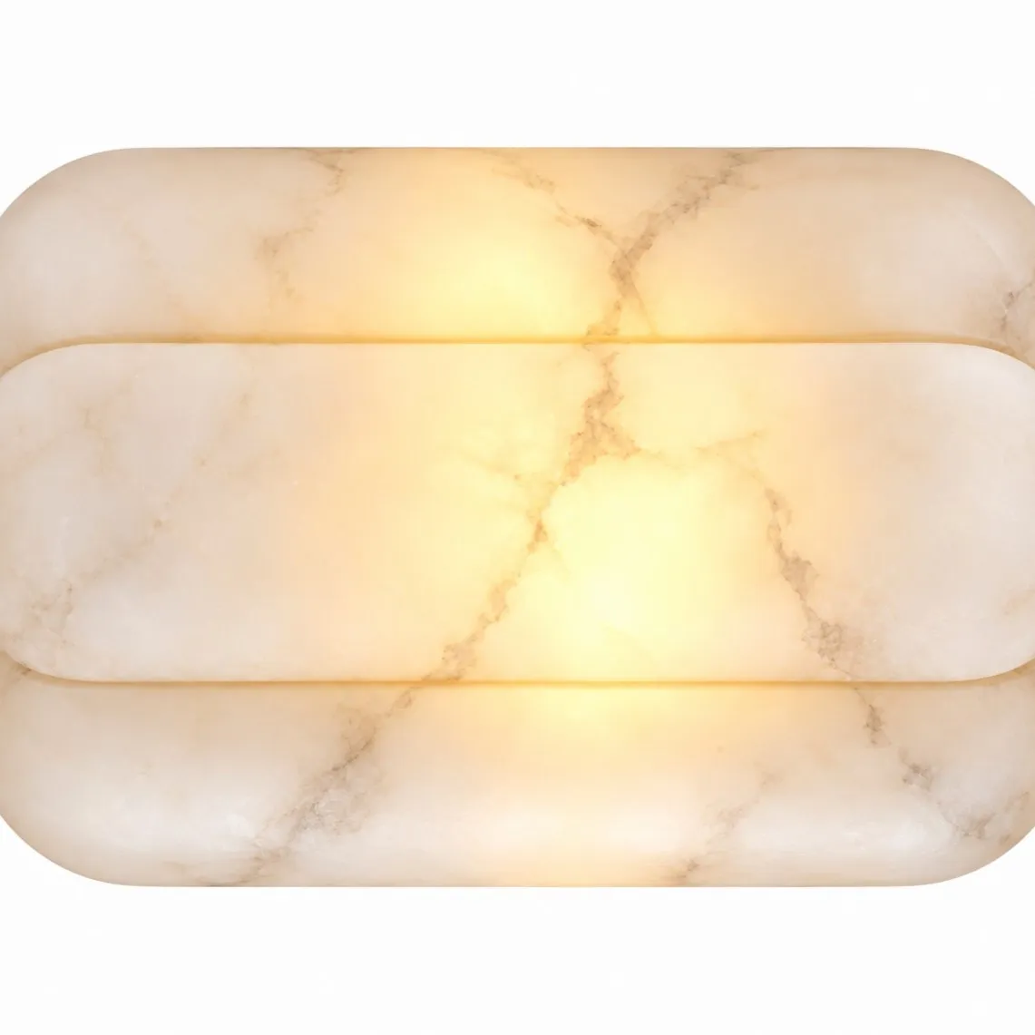 Close-up of veining in the alabaster shade