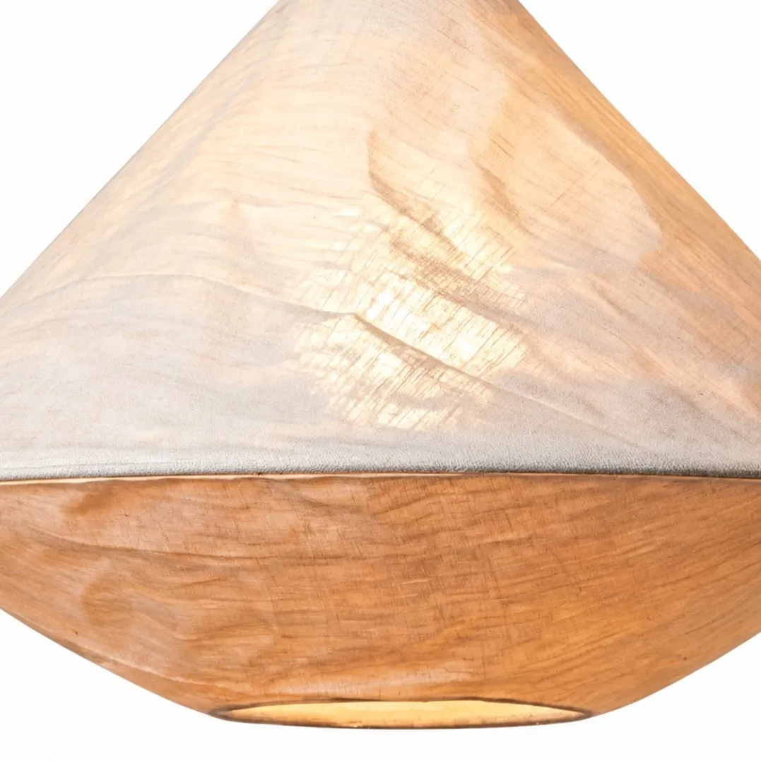 Close-up of the fabric texture and lower tapered section