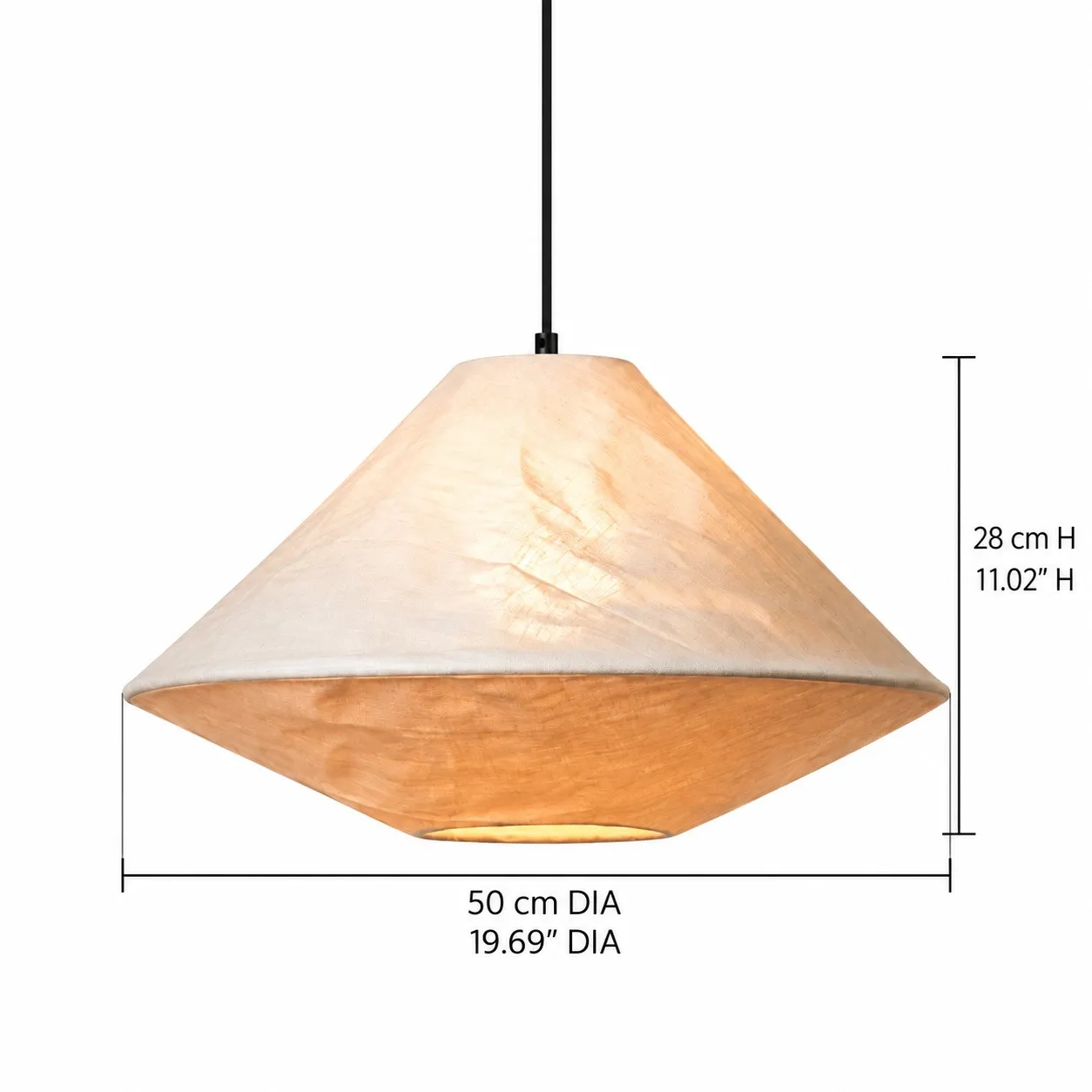 Moore dimension diagram: 50 cm diameter and 28 cm high