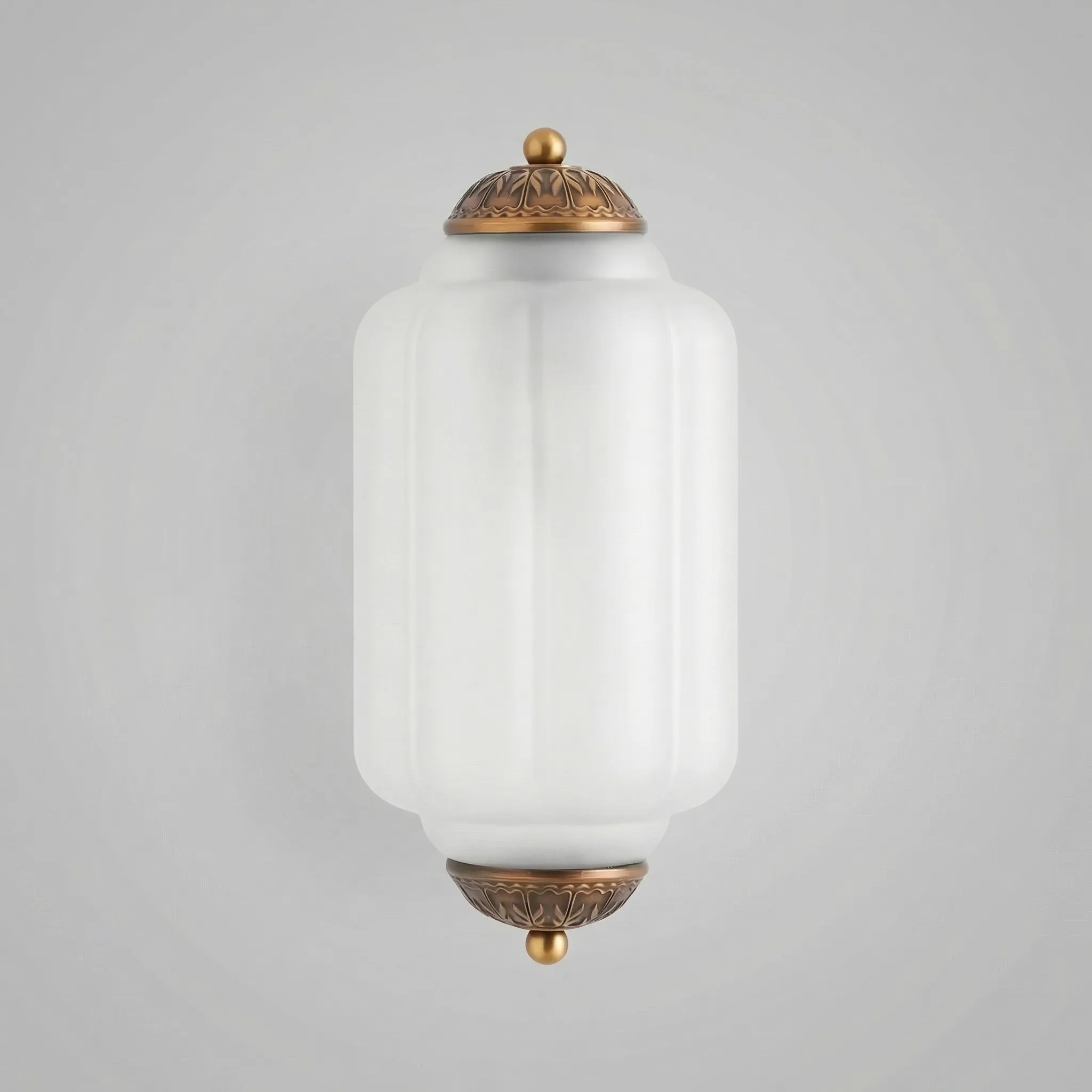 Michael Vintage Eloise Milk Glass Flush Wall Light