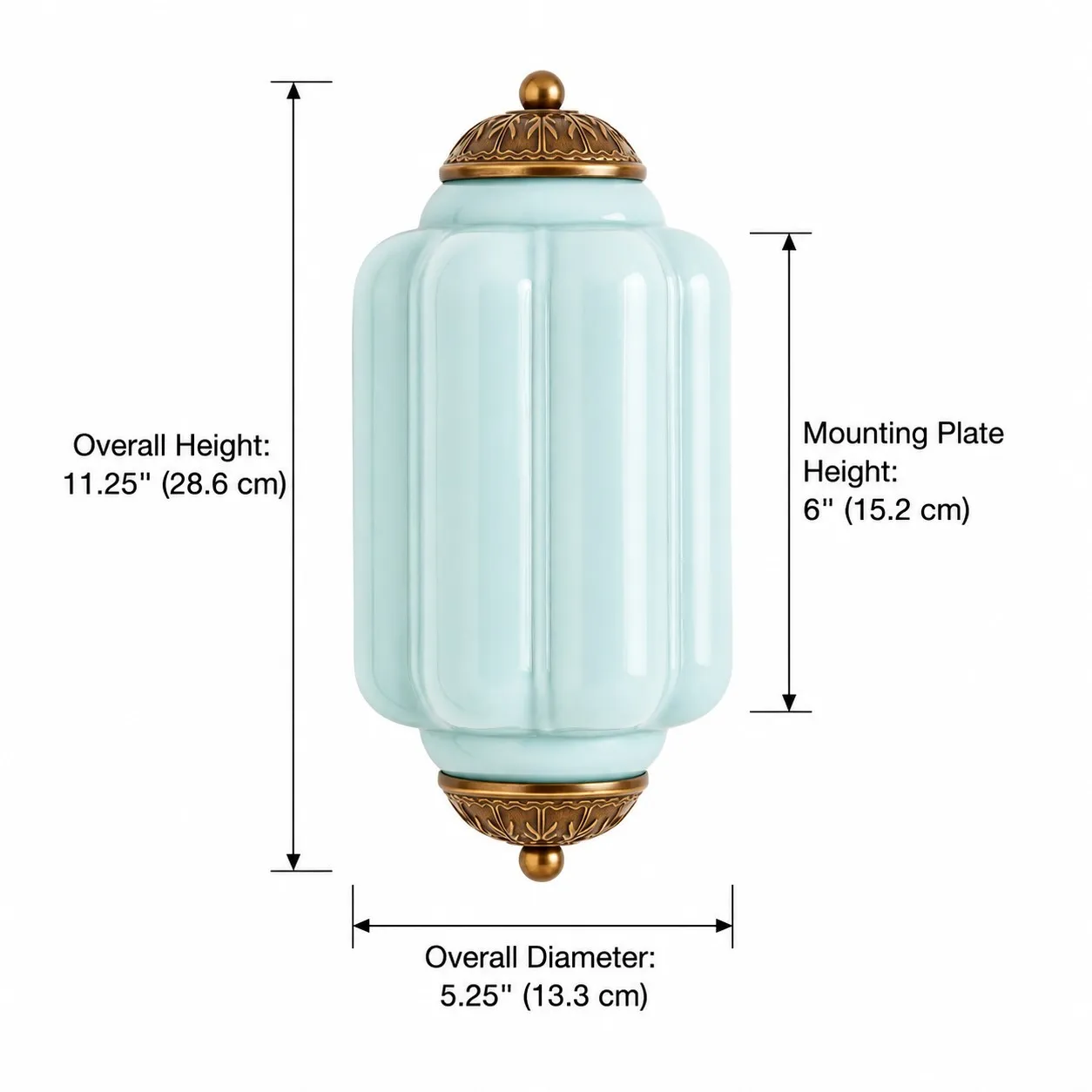 Michael Vintage Eloise Milk Glass Flush Wall Light