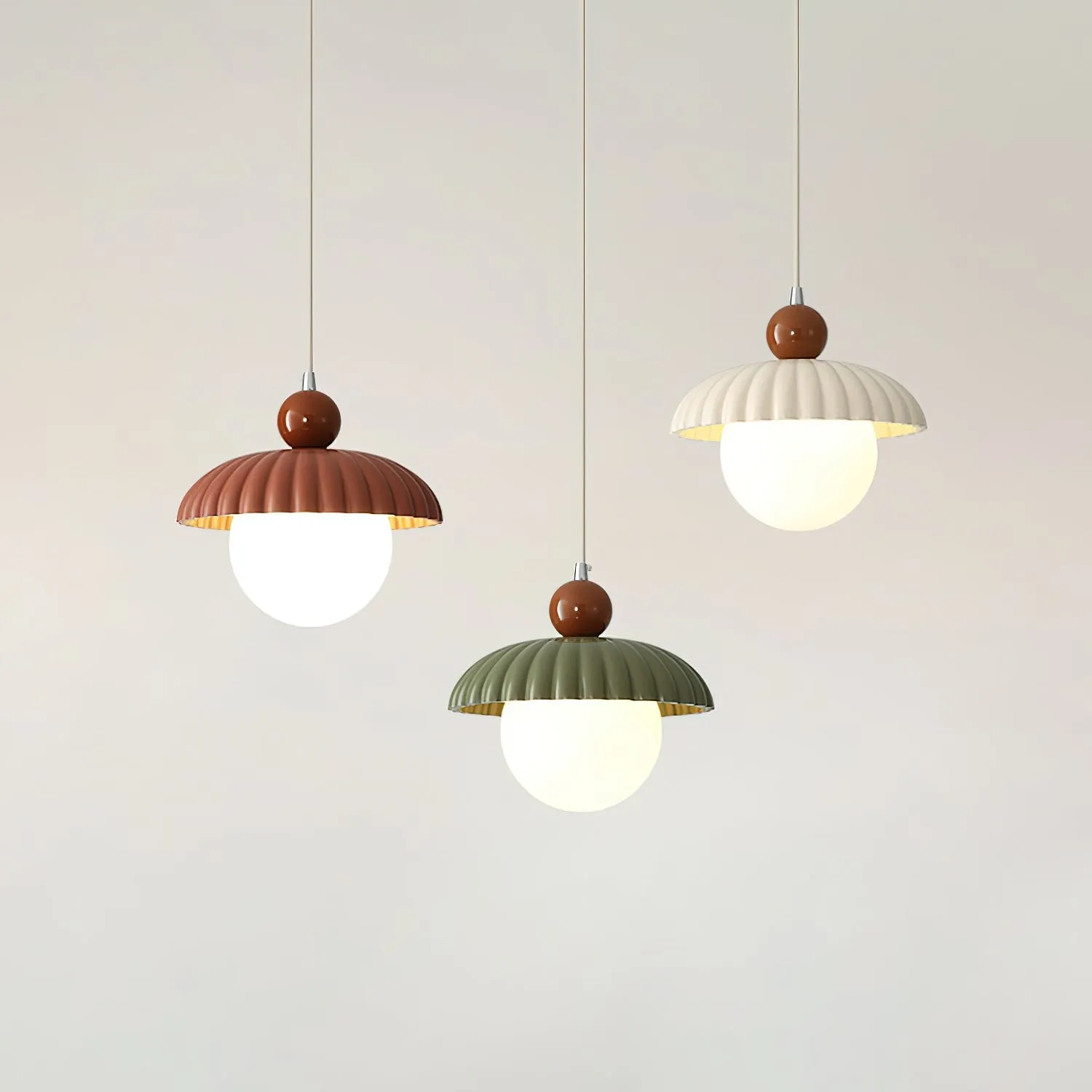 Brynley Cream Style Glass Flower Pendant Light