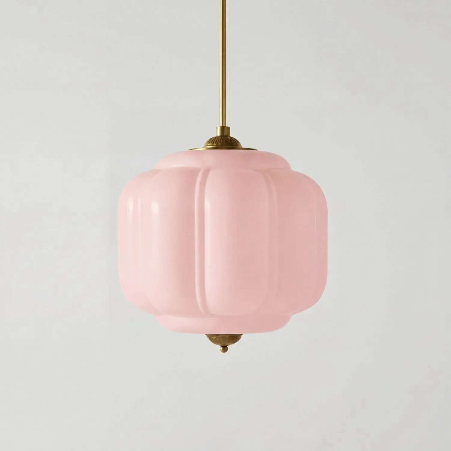 Cyrilith Vintage Milk Glass Oiled Brass Eloise Pendant light