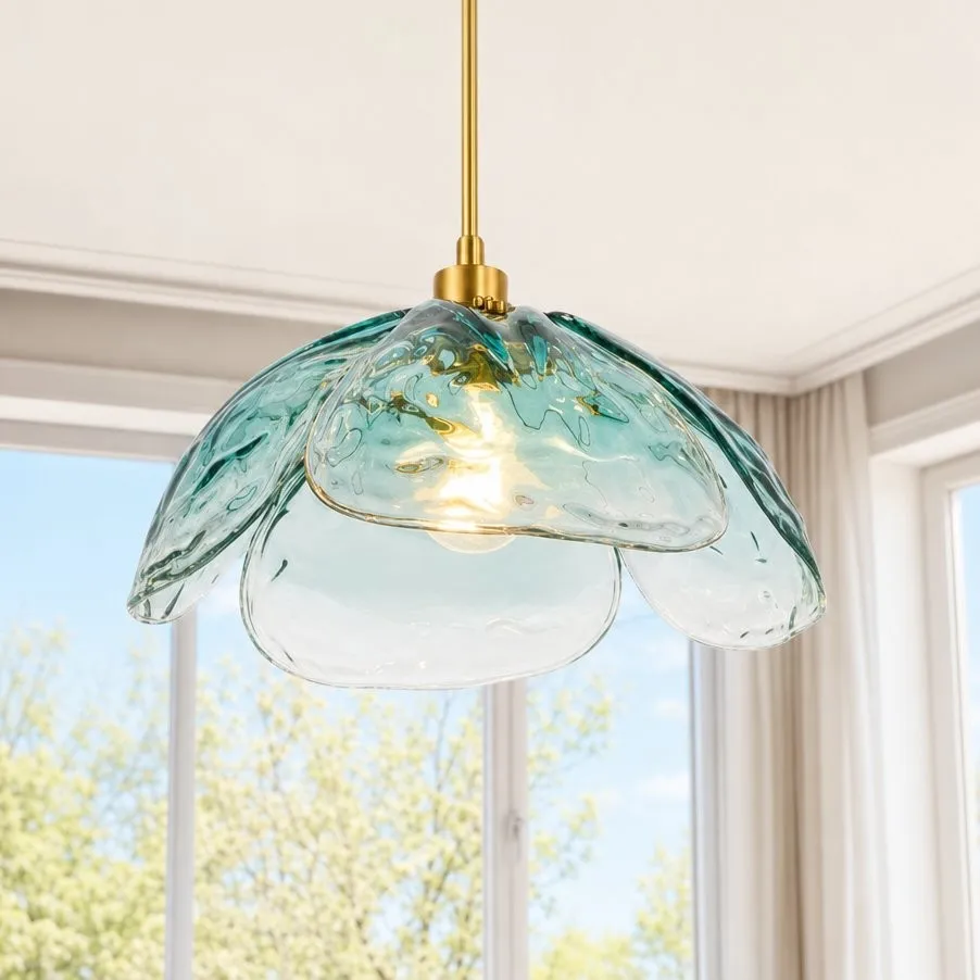 Vexen Flower Stained Glass Hanging Lamp