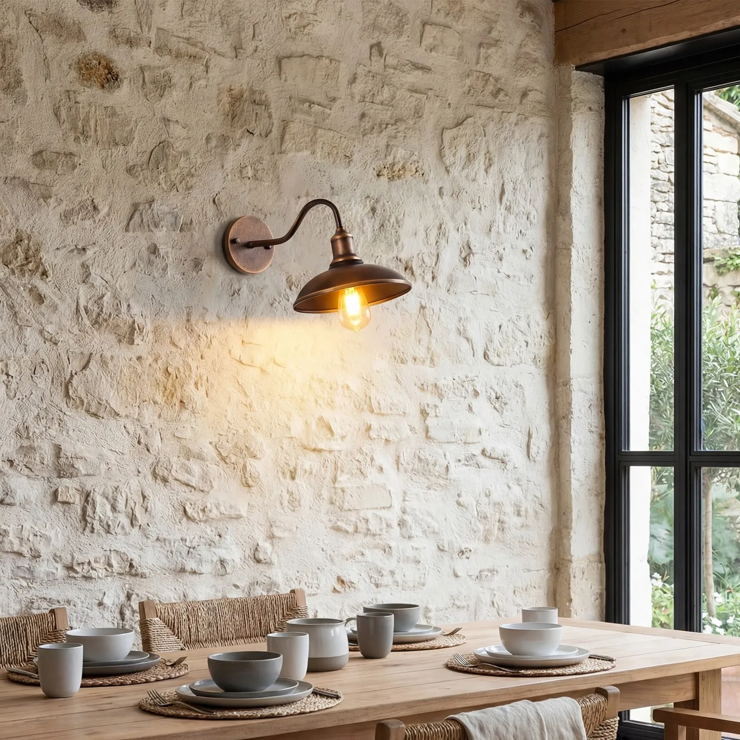 Arion Vintage Gooseneck Outdoor Wall Mounted Light