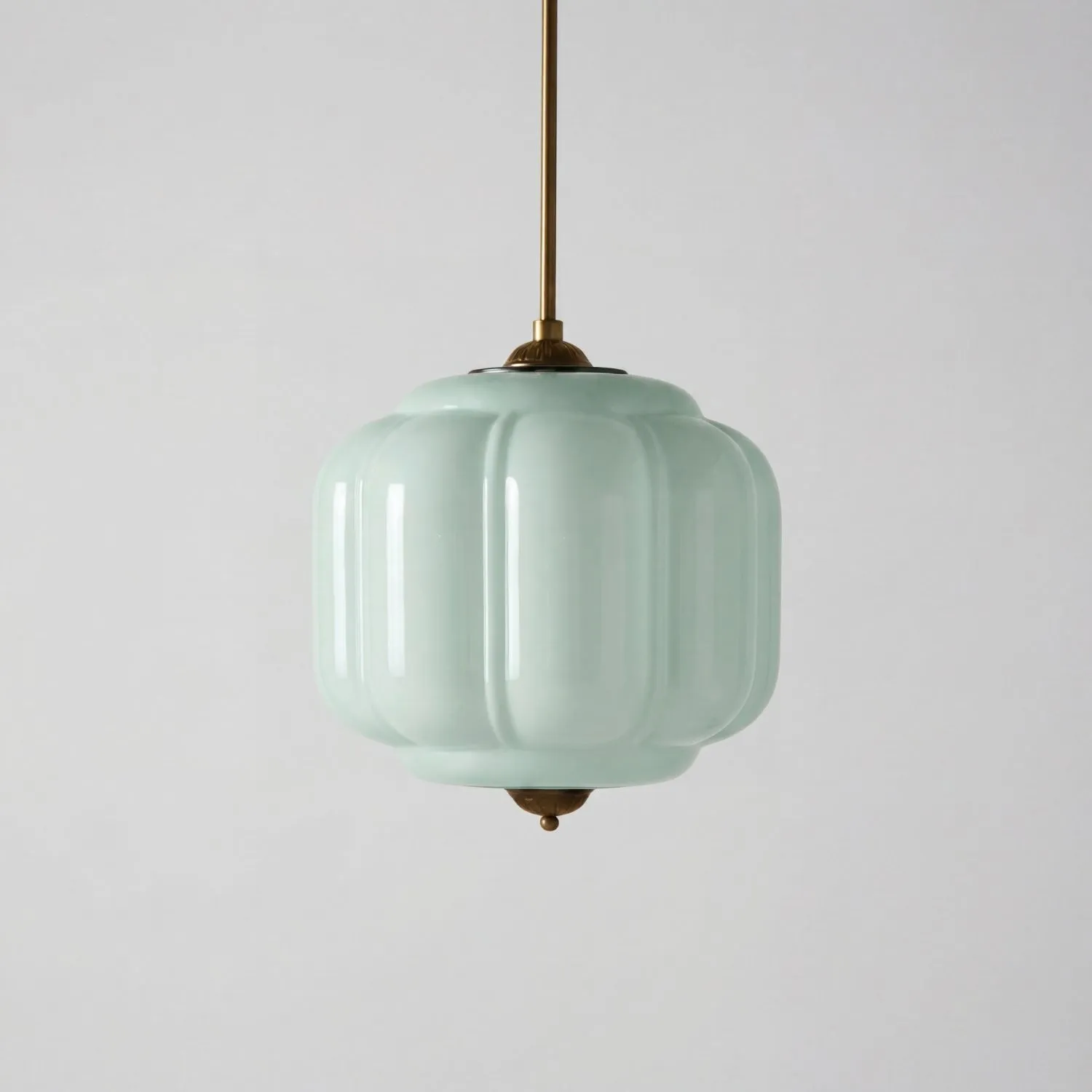 Cyrilith Vintage Milk Glass Oiled Brass Eloise Pendant light