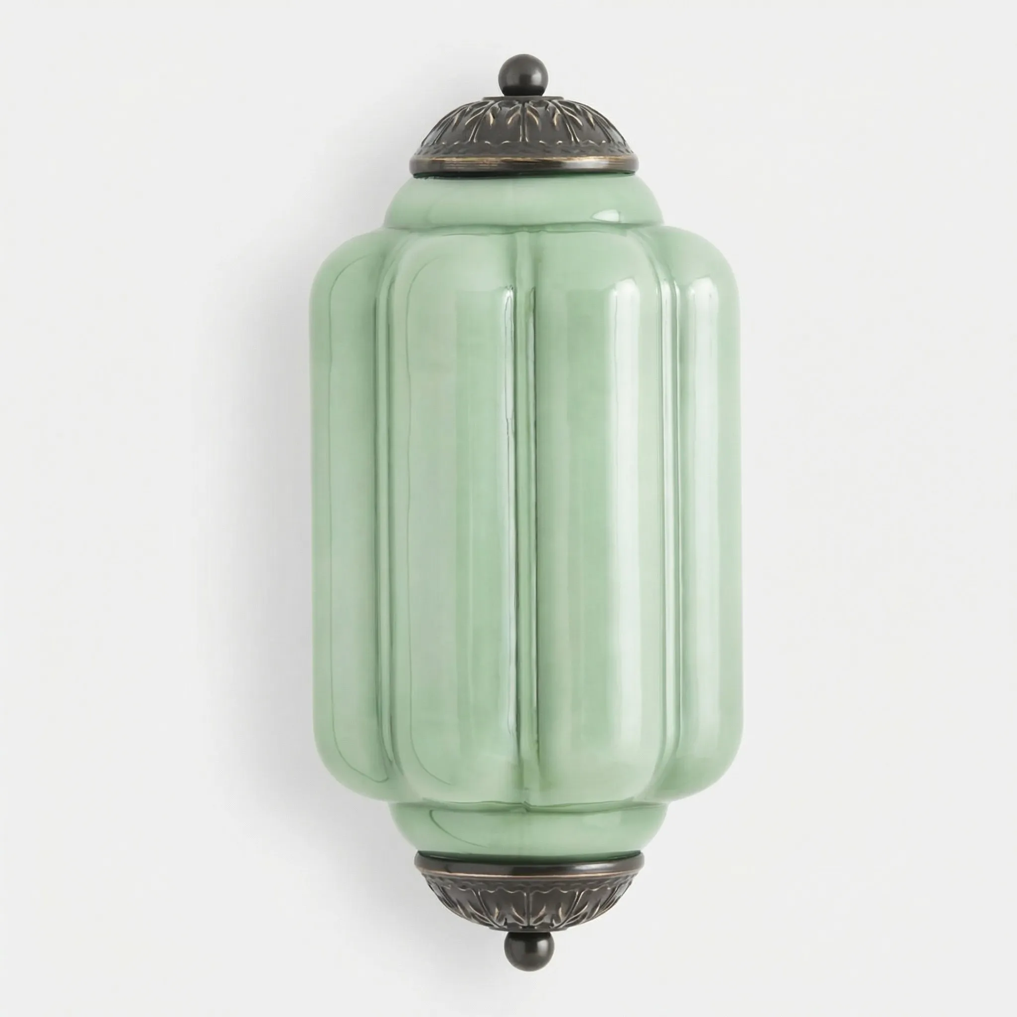 Michael Vintage Eloise Milk Glass Flush Wall Light
