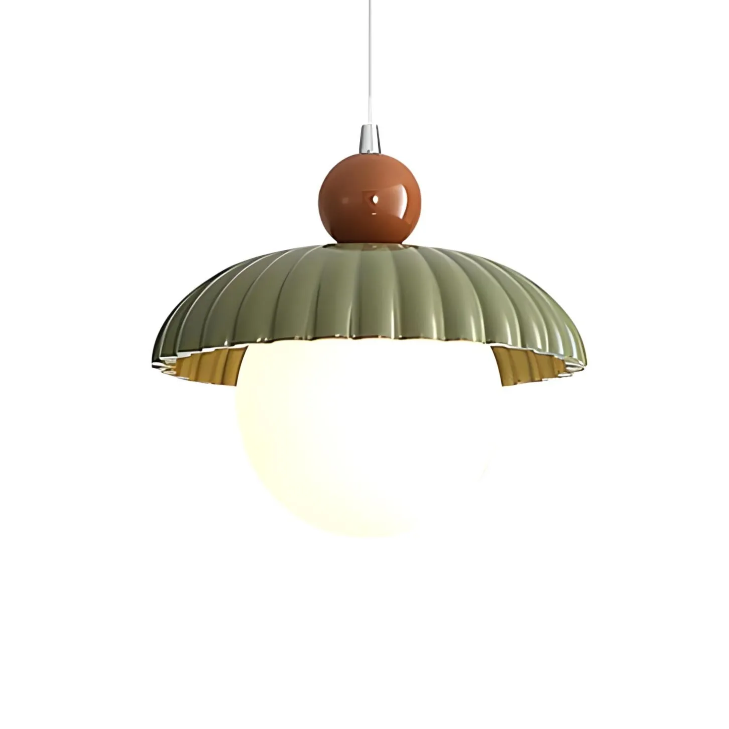 Brynley Cream Style Glass Flower Pendant Light