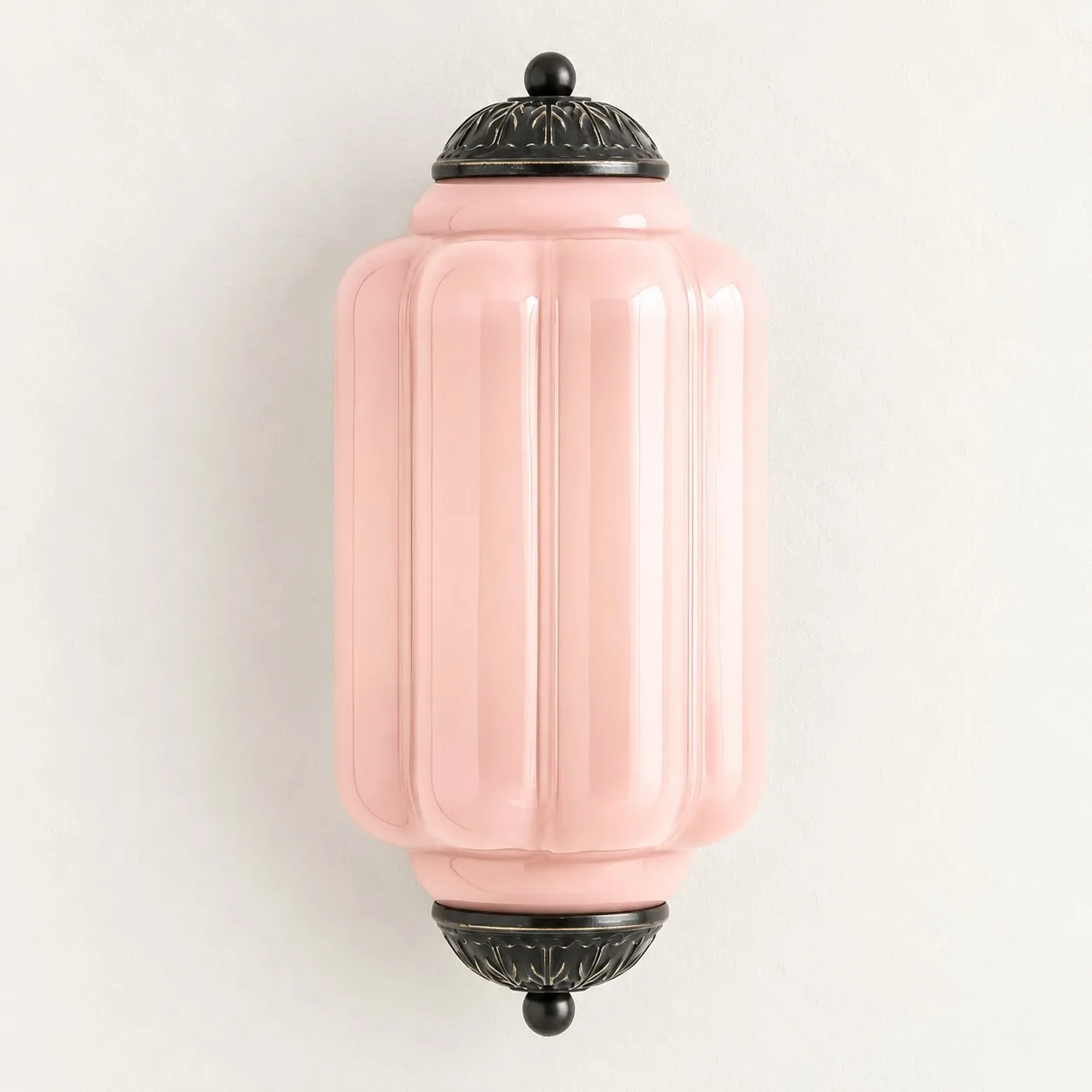 Michael Vintage Eloise Milk Glass Flush Wall Light