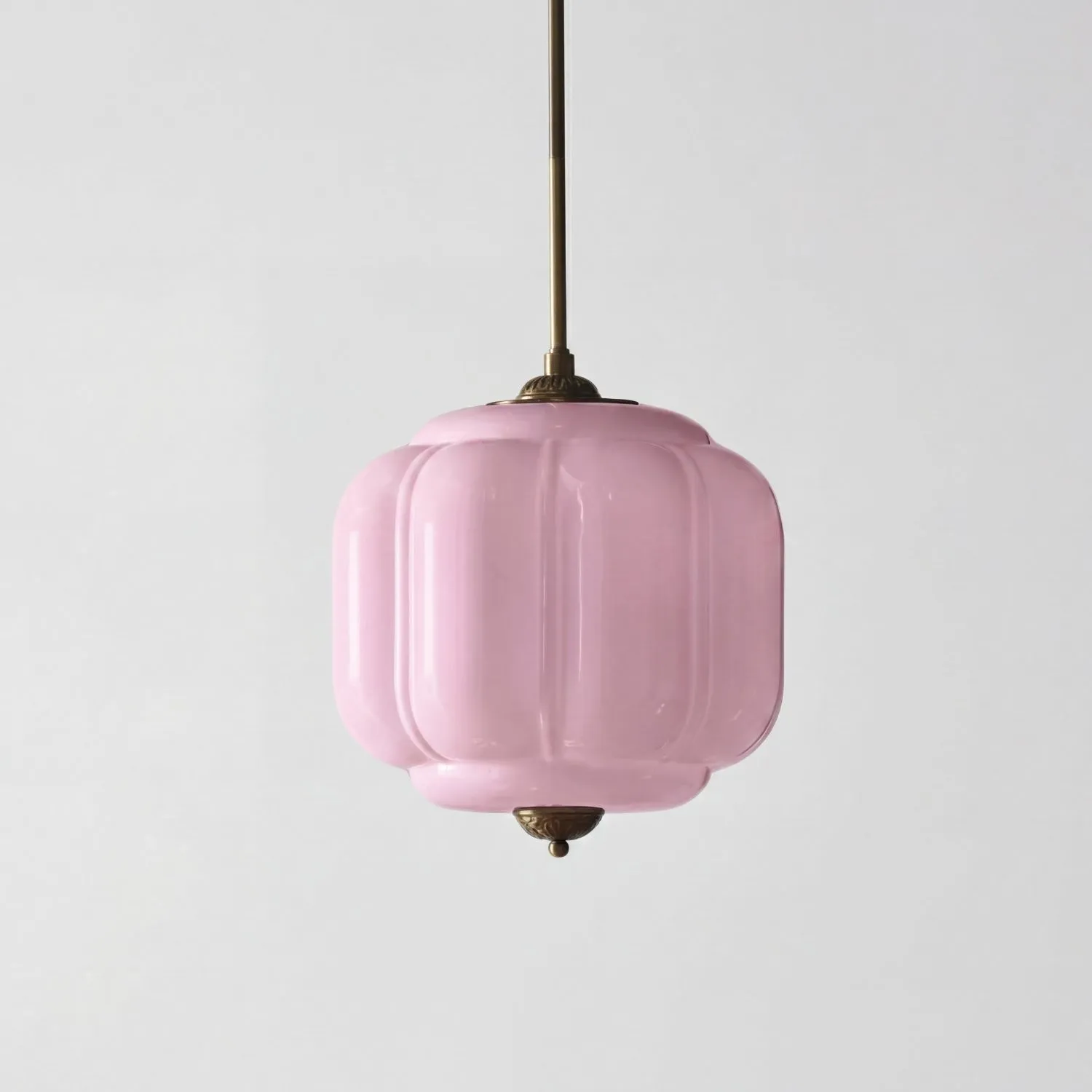 Cyrilith Vintage Milk Glass Oiled Brass Eloise Pendant light