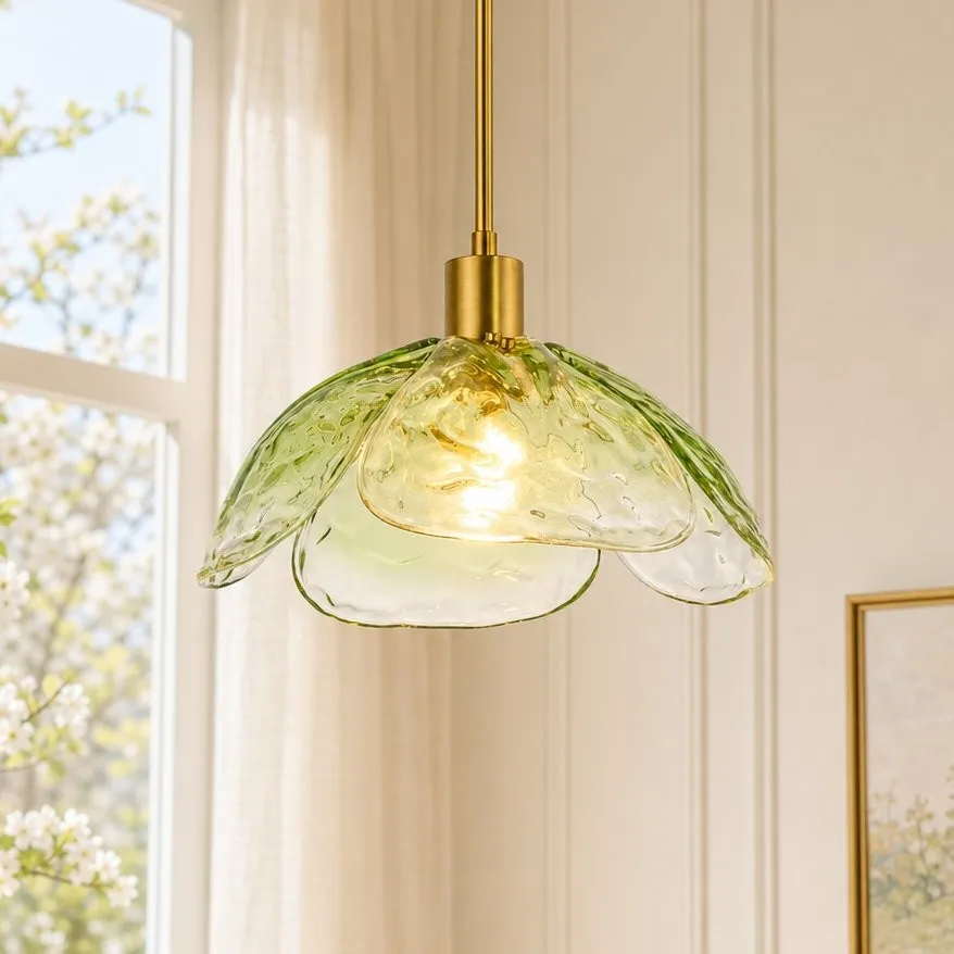 Vexen Flower Stained Glass Hanging Lamp