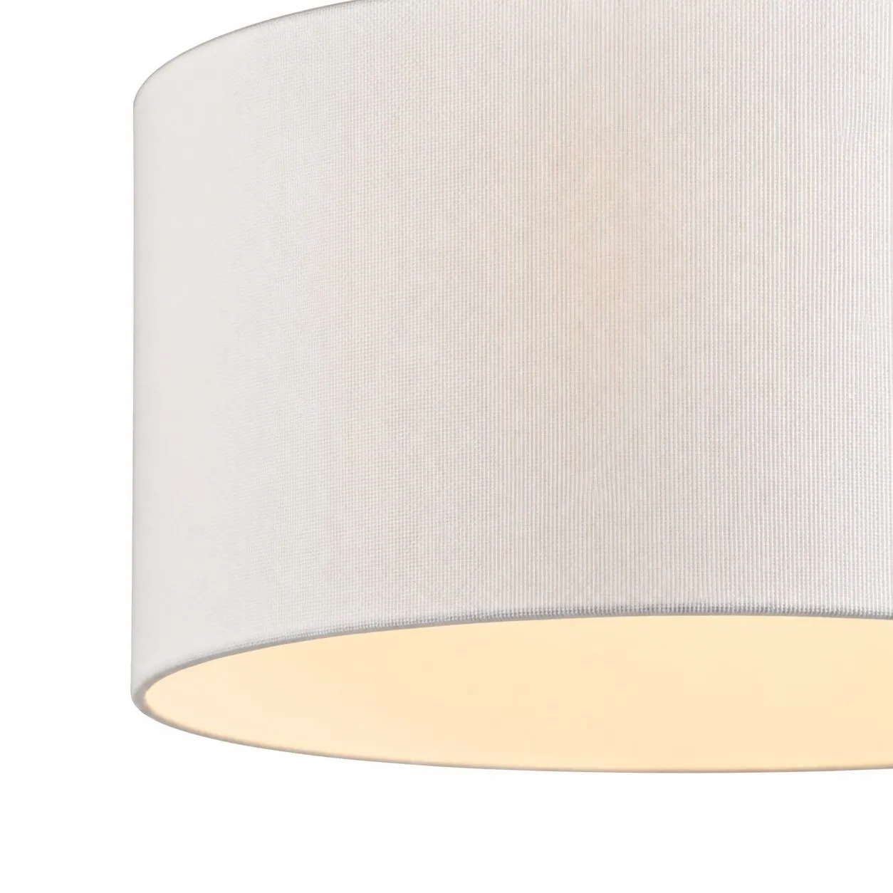 Toren Modern White Linen Drum Pendant Light