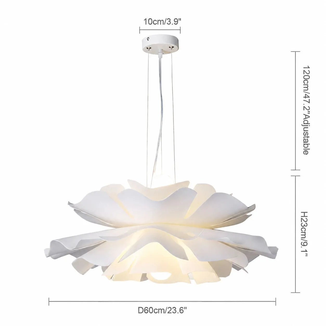 Lyronis White Flower Acrylic Pendant Light