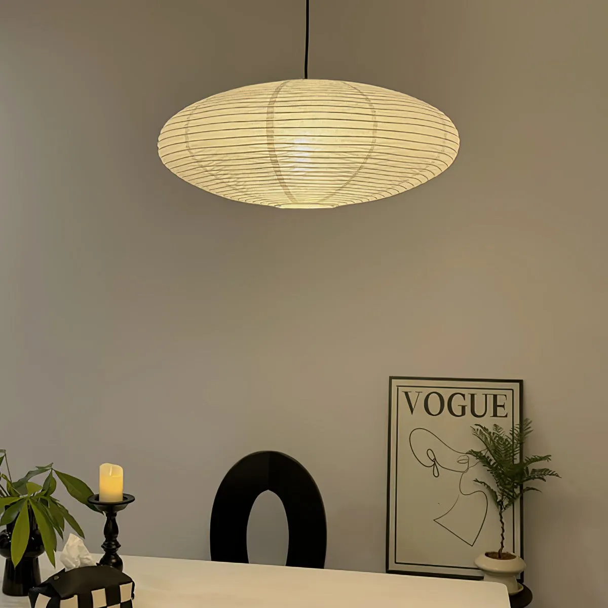 Gino Japanese Rice Paper Lantern Pendant Light