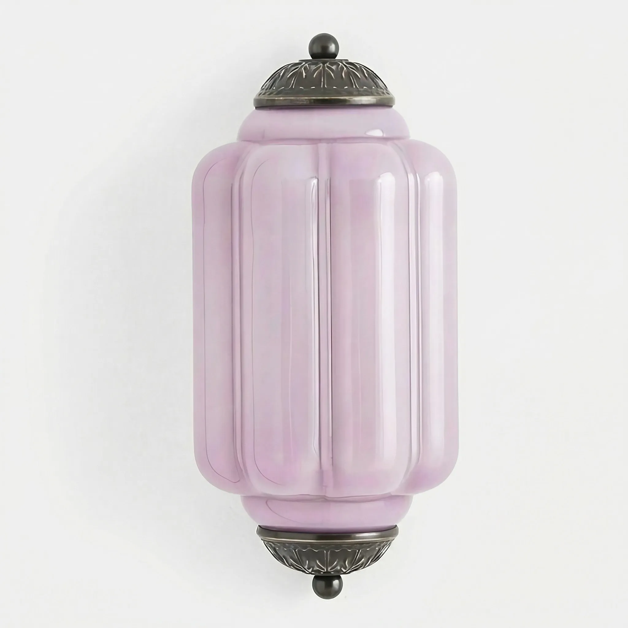 Michael Vintage Eloise Milk Glass Flush Wall Light
