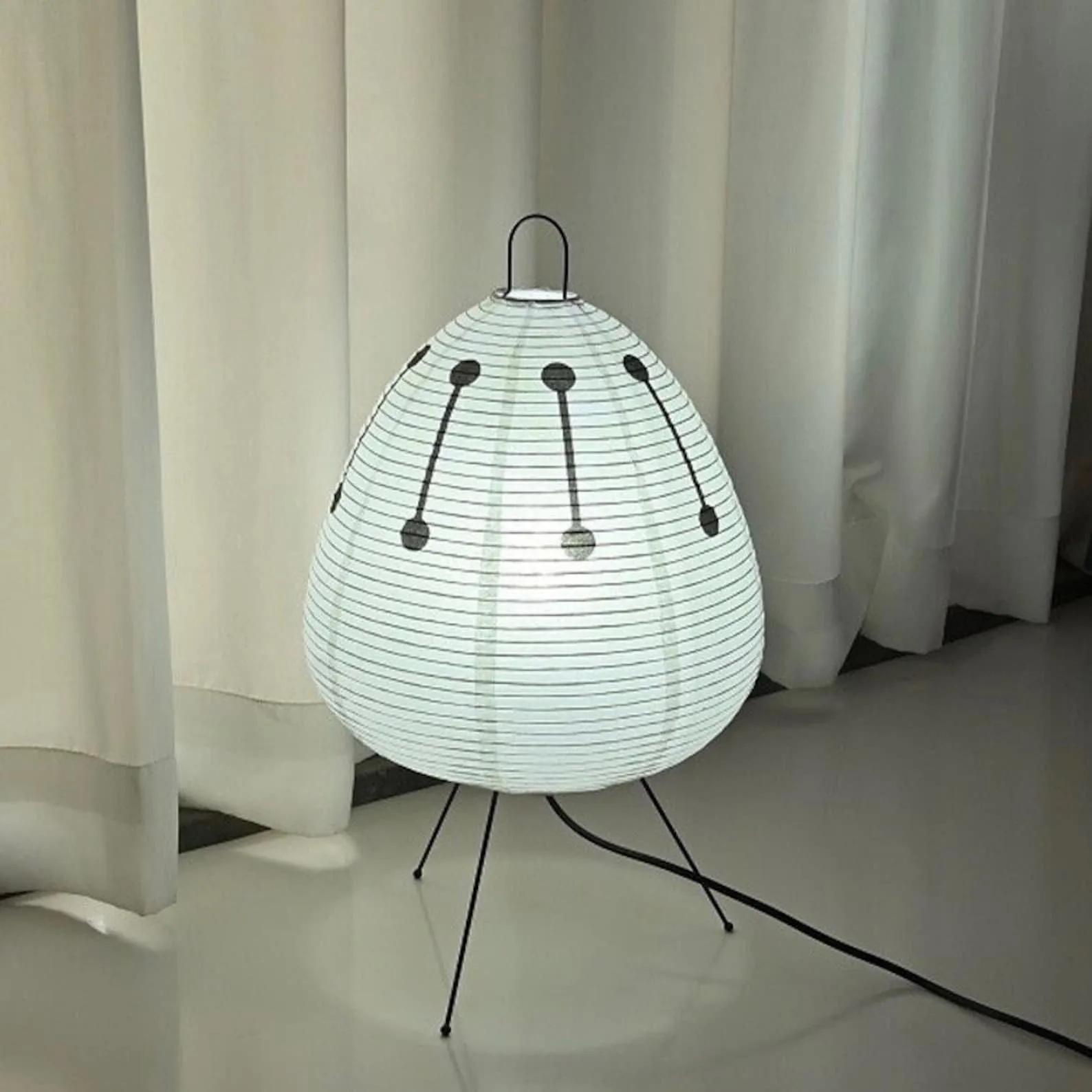 Nicolas Japanese Style Paper Lantern Table Lamp