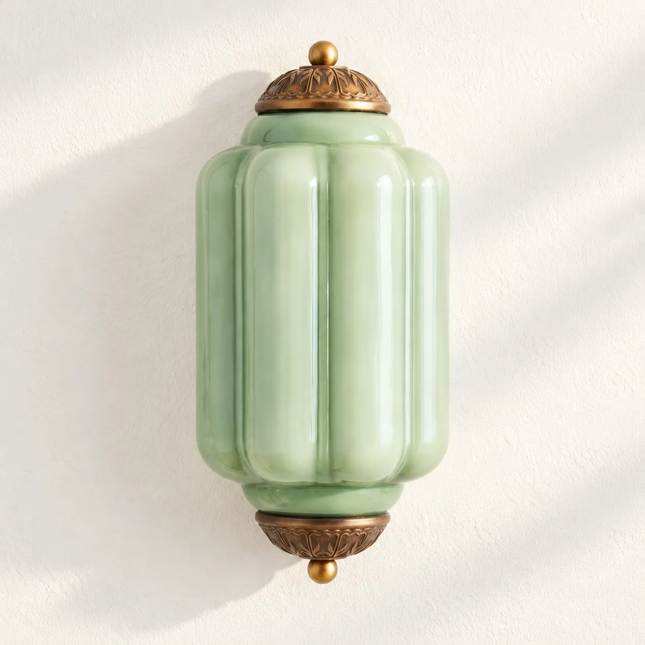 Michael Vintage Eloise Milk Glass Flush Wall Light