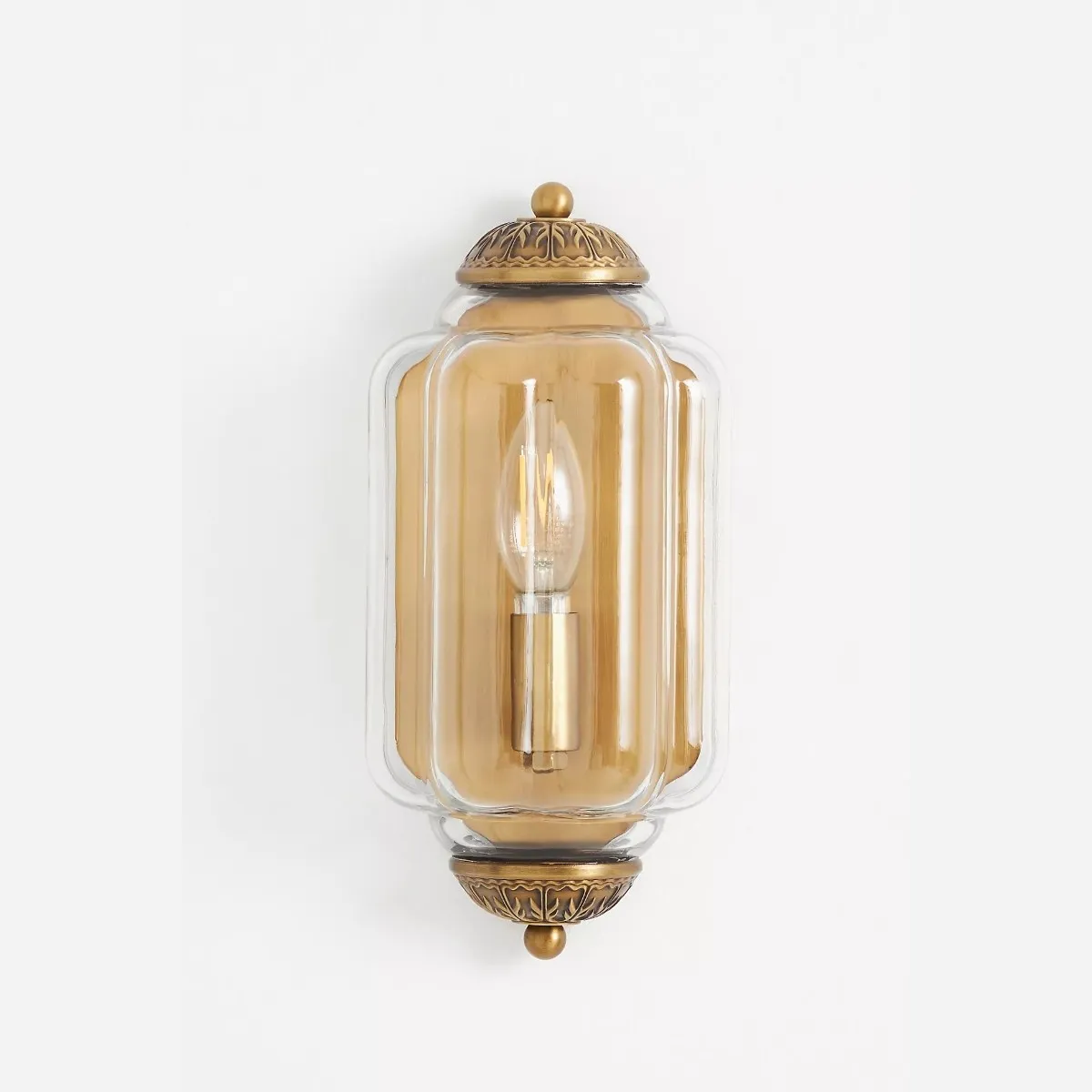 Michael Vintage Eloise Milk Glass Flush Wall Light