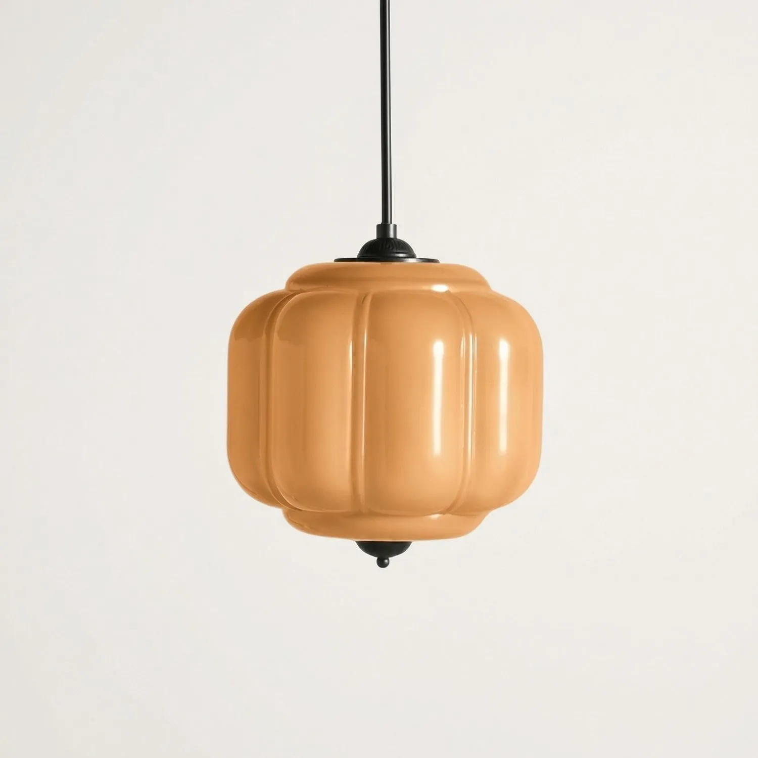 Cyrilith Vintage Milk Glass Oiled Brass Eloise Pendant light
