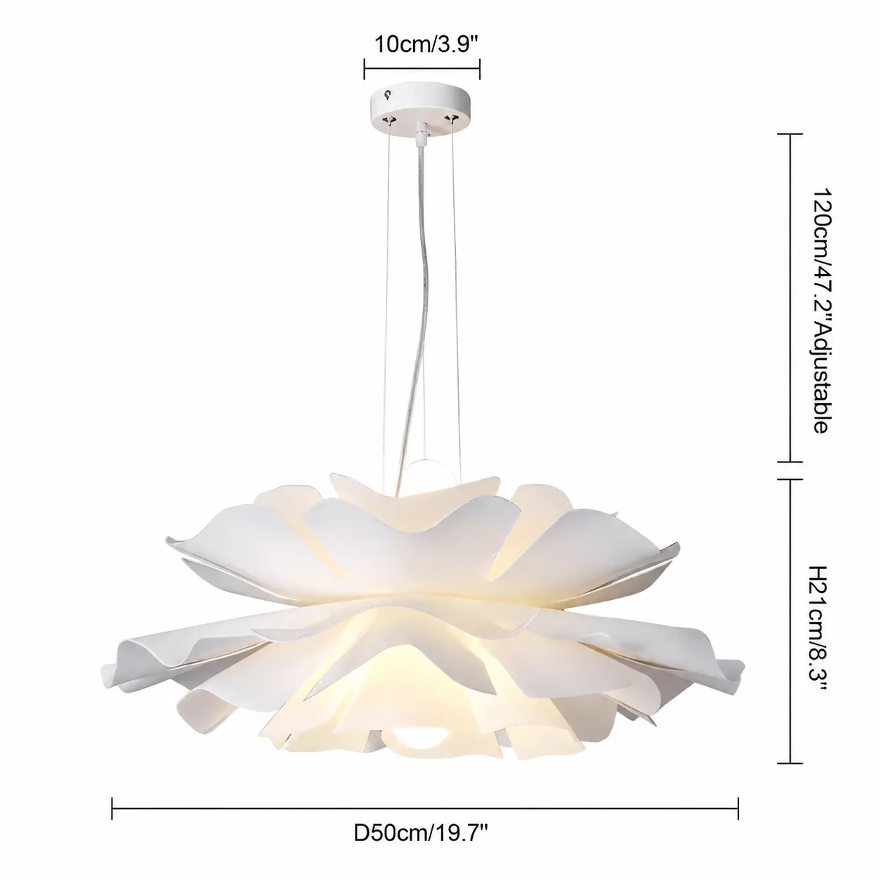 Lyronis White Flower Acrylic Pendant Light