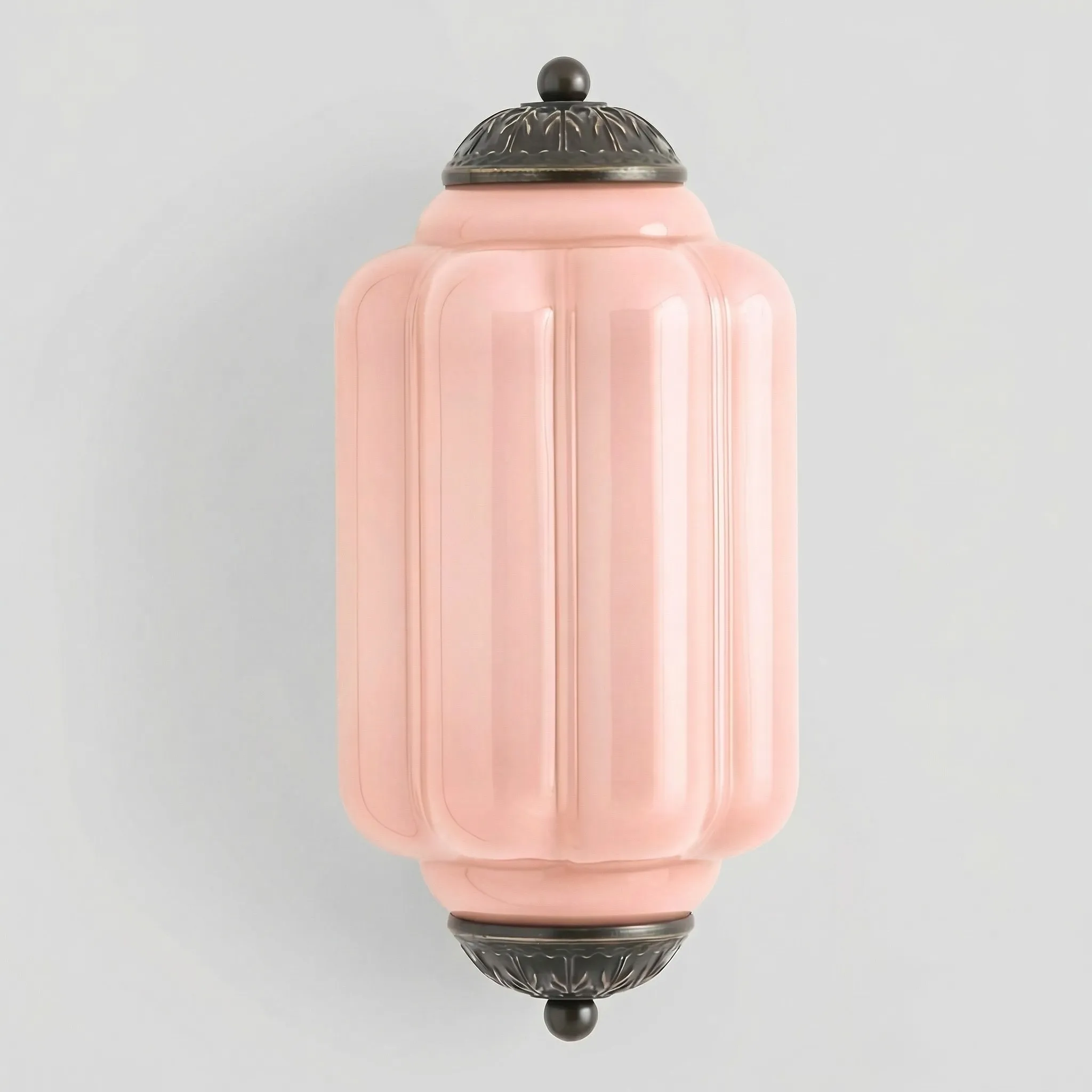 Michael Vintage Eloise Milk Glass Flush Wall Light