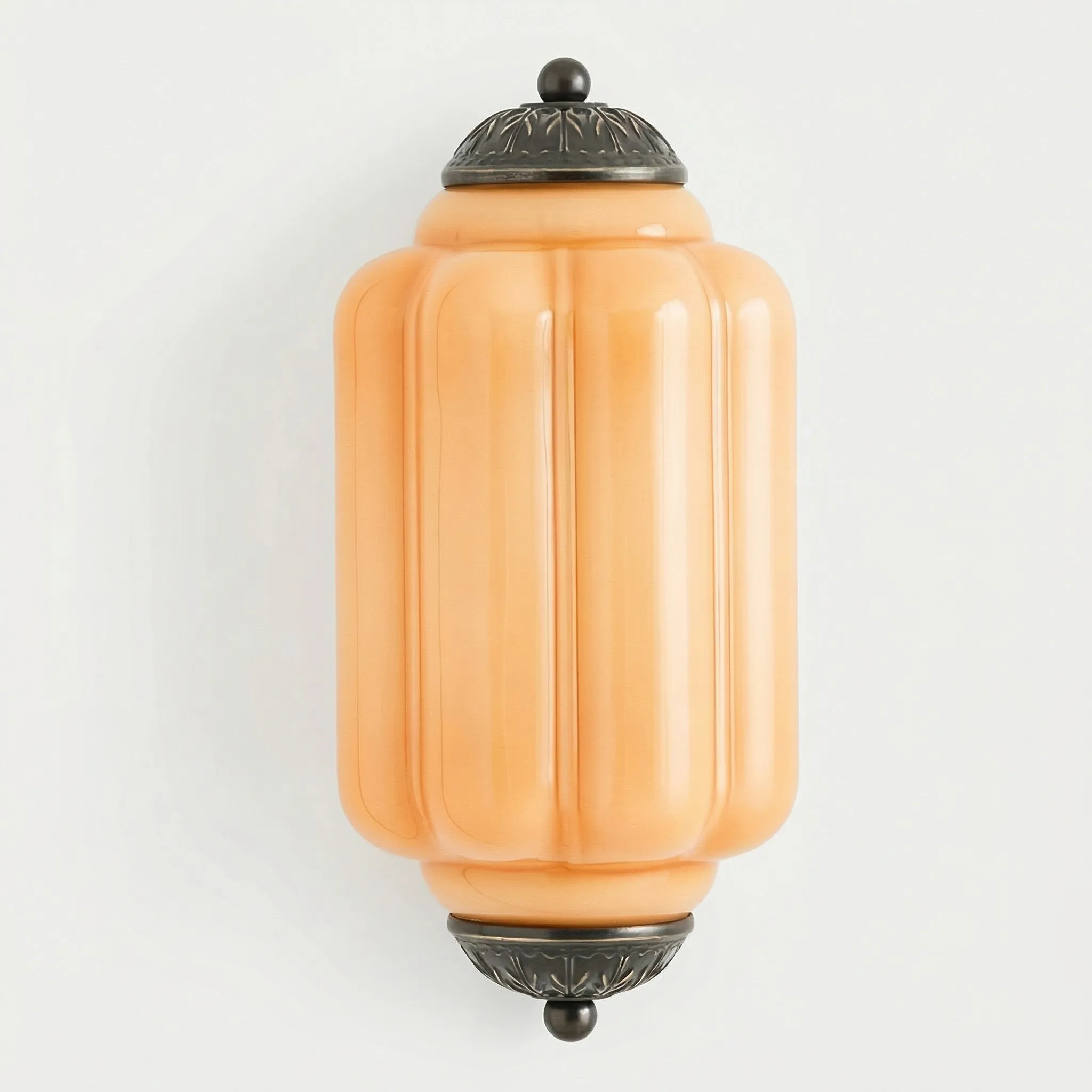 Michael Vintage Eloise Milk Glass Flush Wall Light