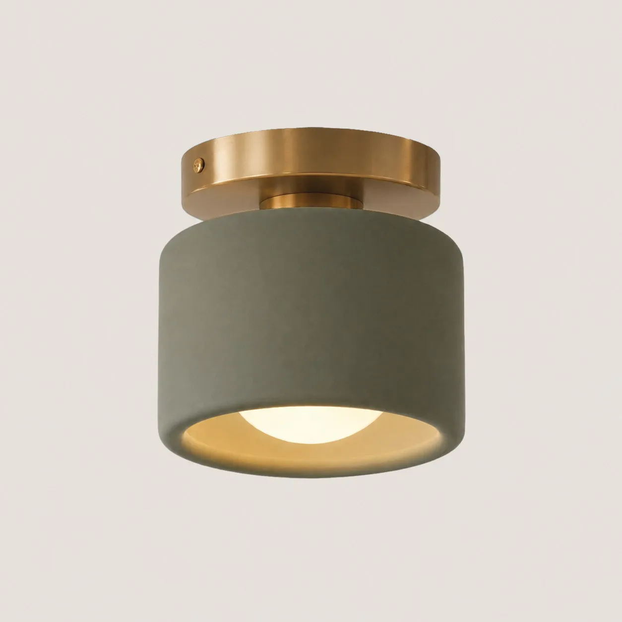 Aura Modern Porcelain Flush Mount Ceiling Light