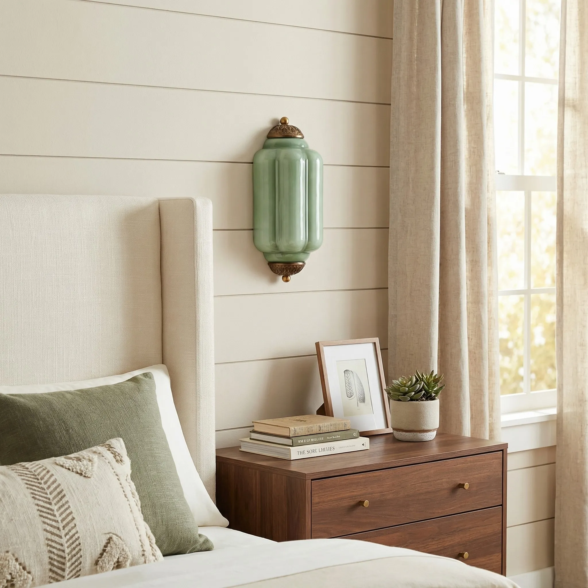 Michael Vintage Eloise Milk Glass Flush Wall Light