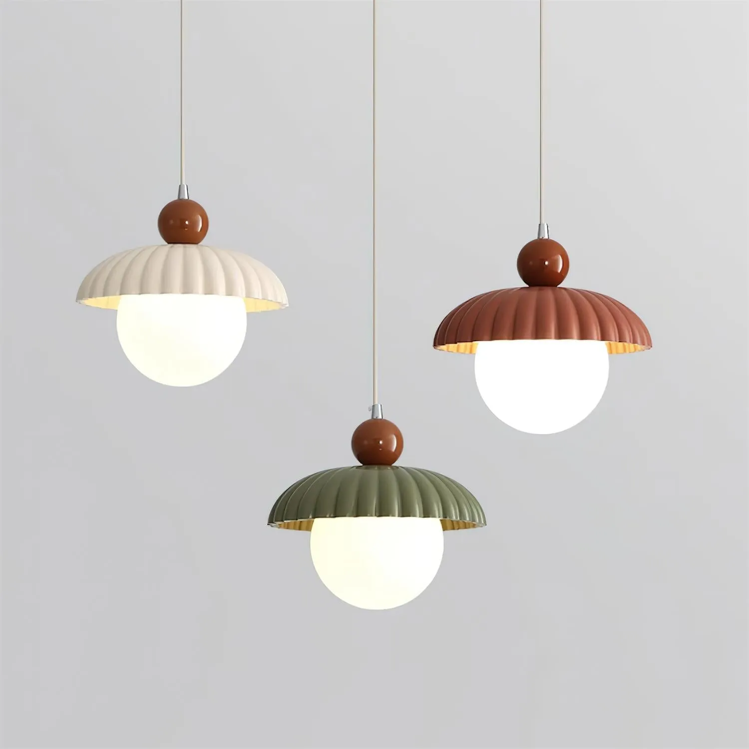 Brynley Cream Style Glass Flower Pendant Light
