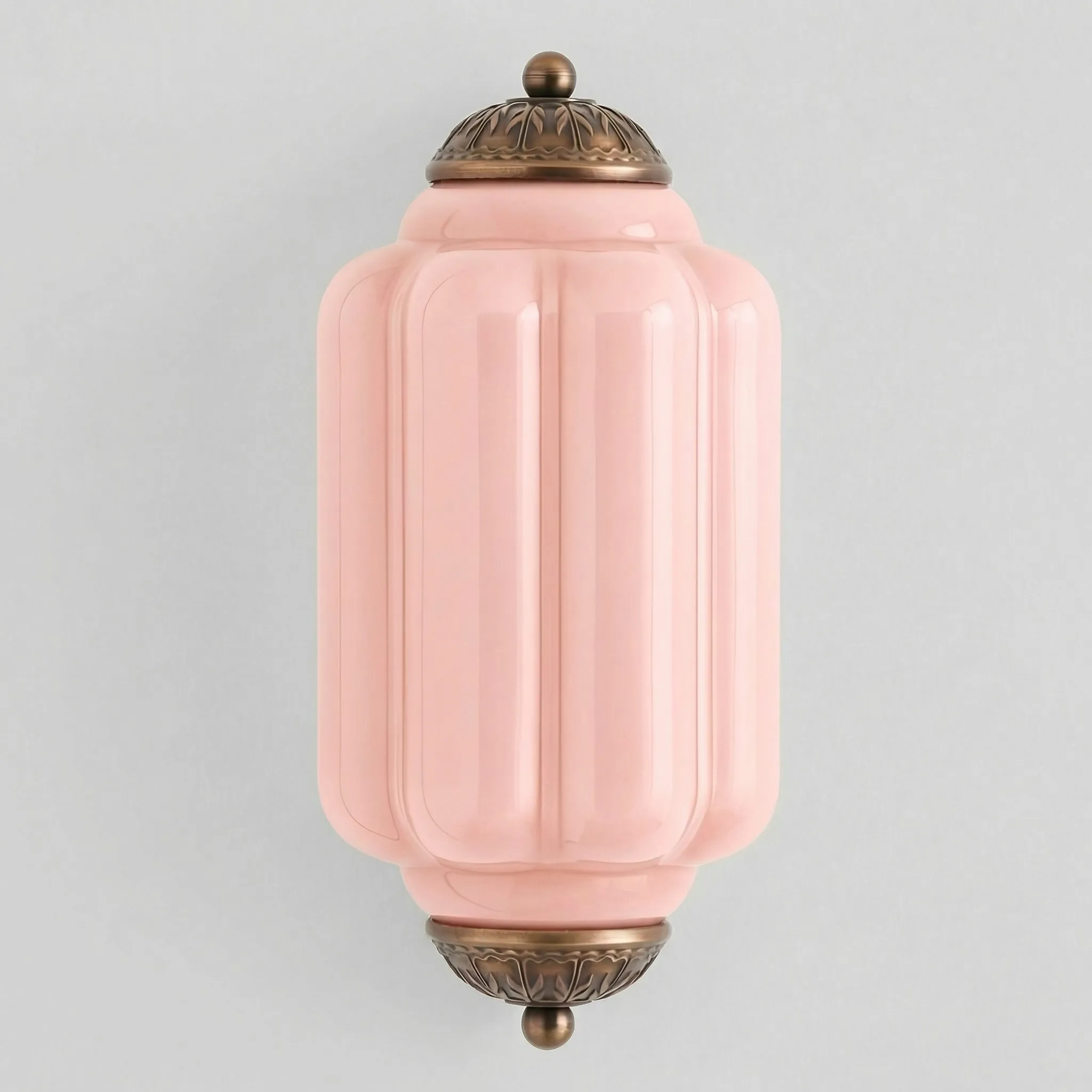 Michael Vintage Eloise Milk Glass Flush Wall Light