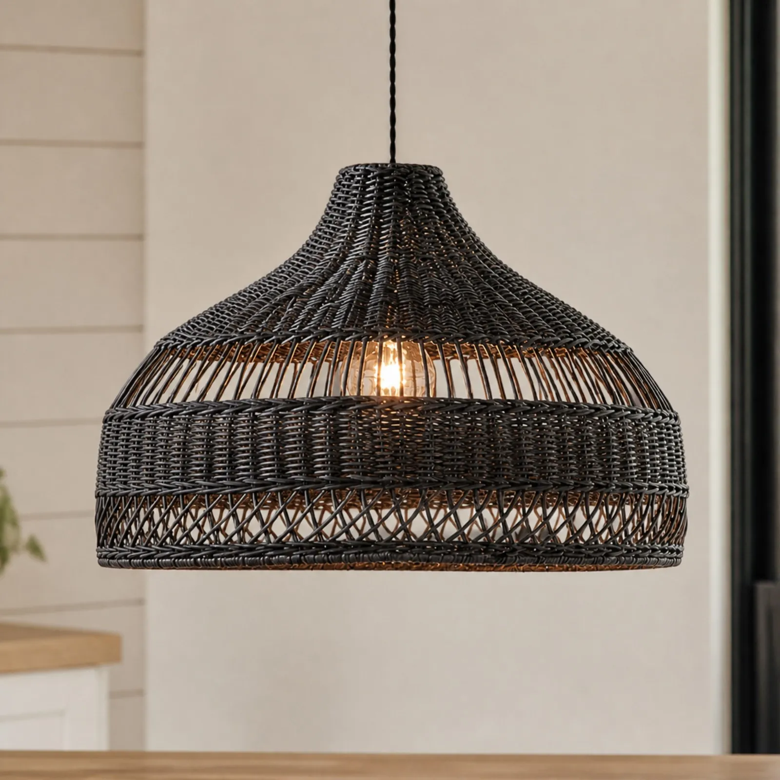 Wisteria Handmade Woven Rattan Pendant Light
