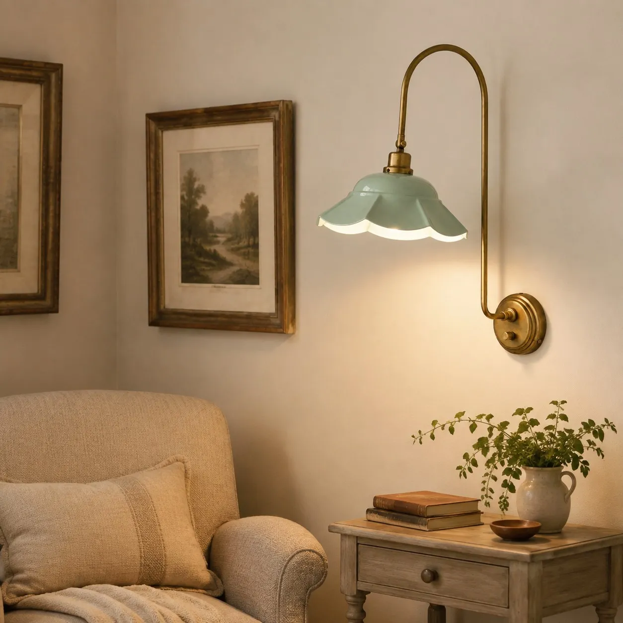 Enzo Elegant Vintage Bloom Metal Wall Sconce
