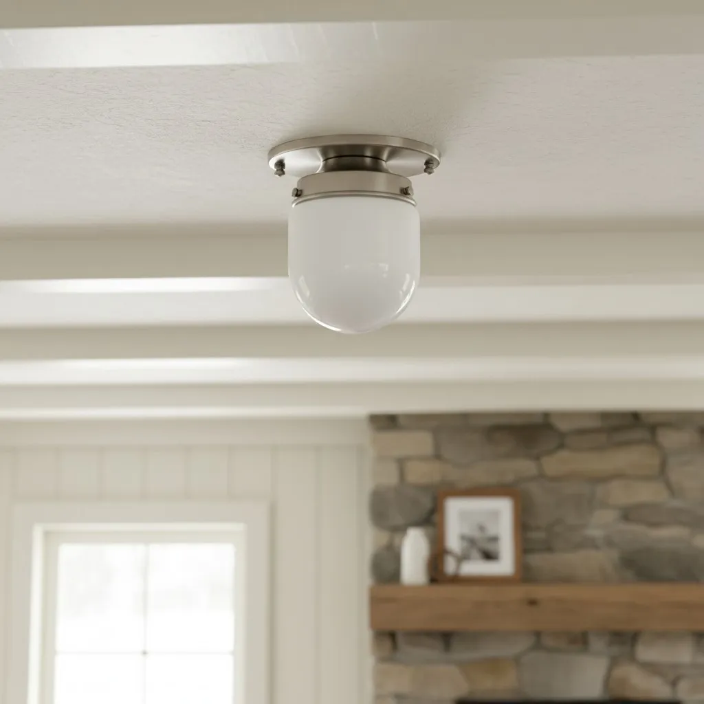 Roger Modern Brass Flush Mount Metal Ceiling Light