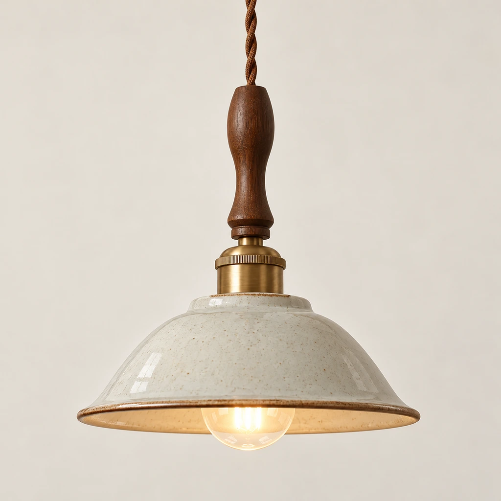 Walnut stem cord and shade structure detail