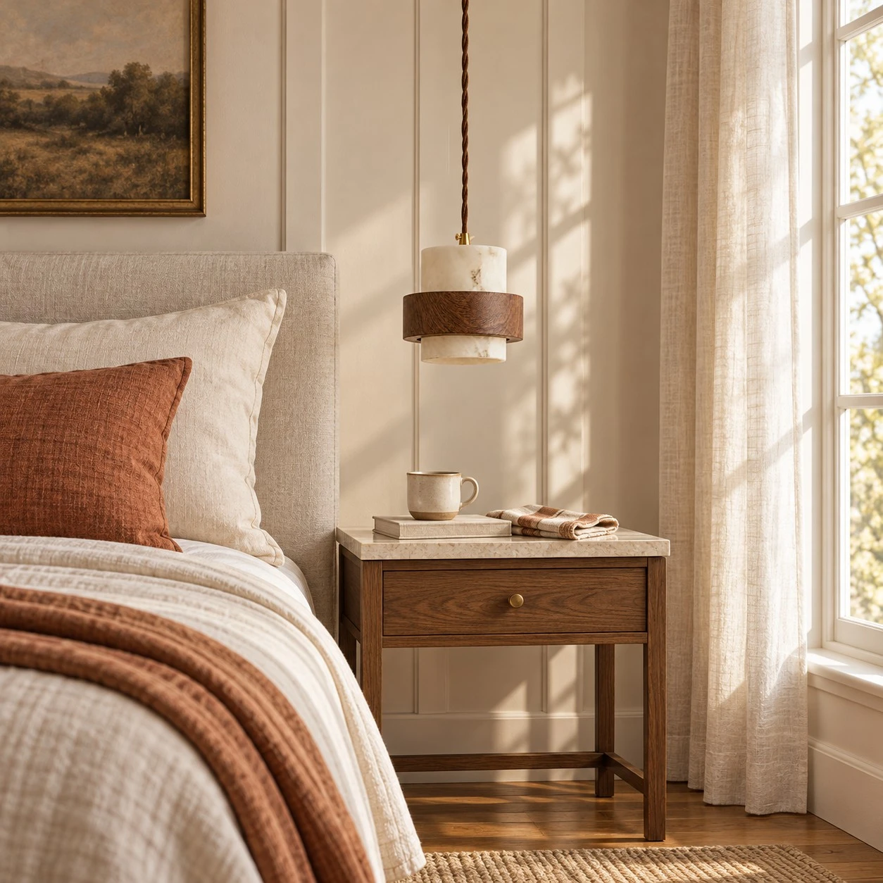 Bedside layered pendant
