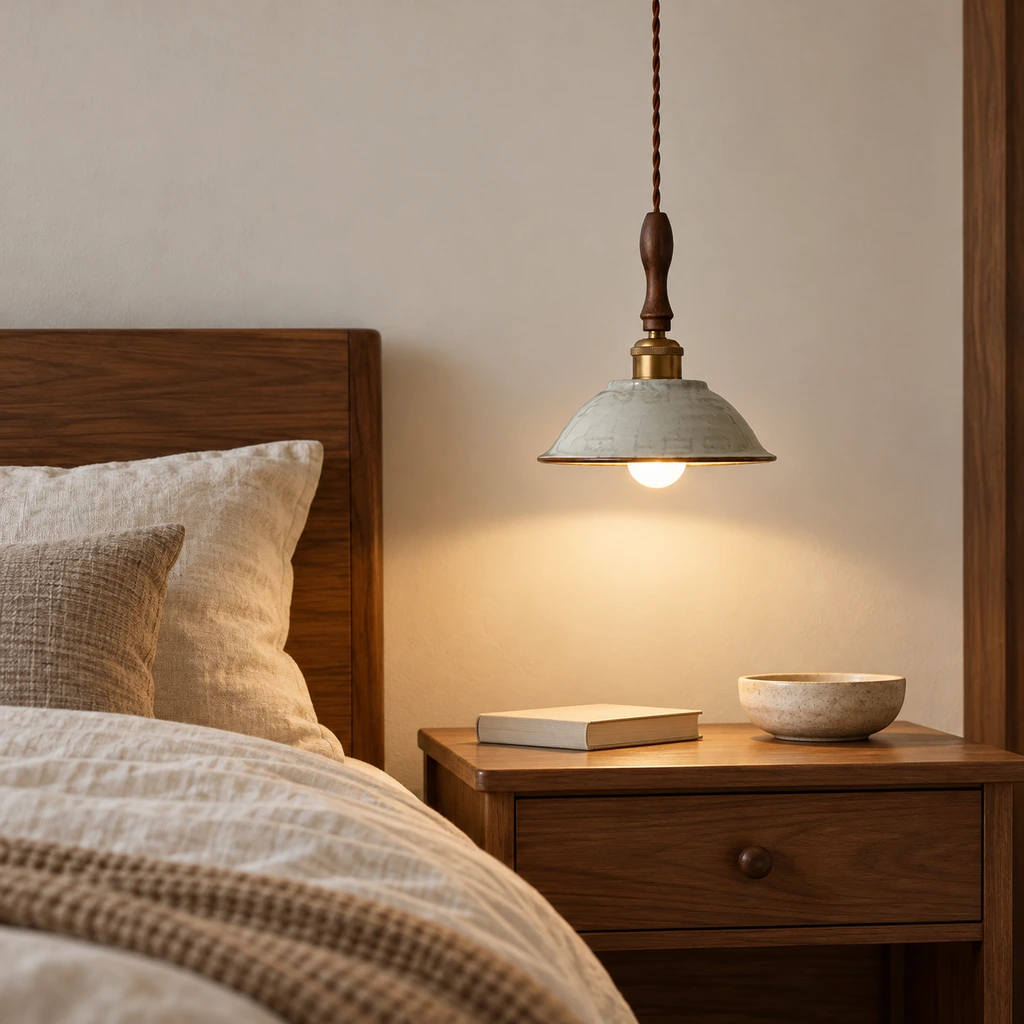 Bedroom nightstand opening scene